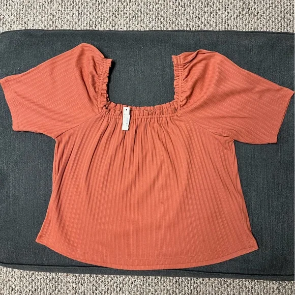 Madewell Burnt Orange Blouse NWT - Picture 3 of 3